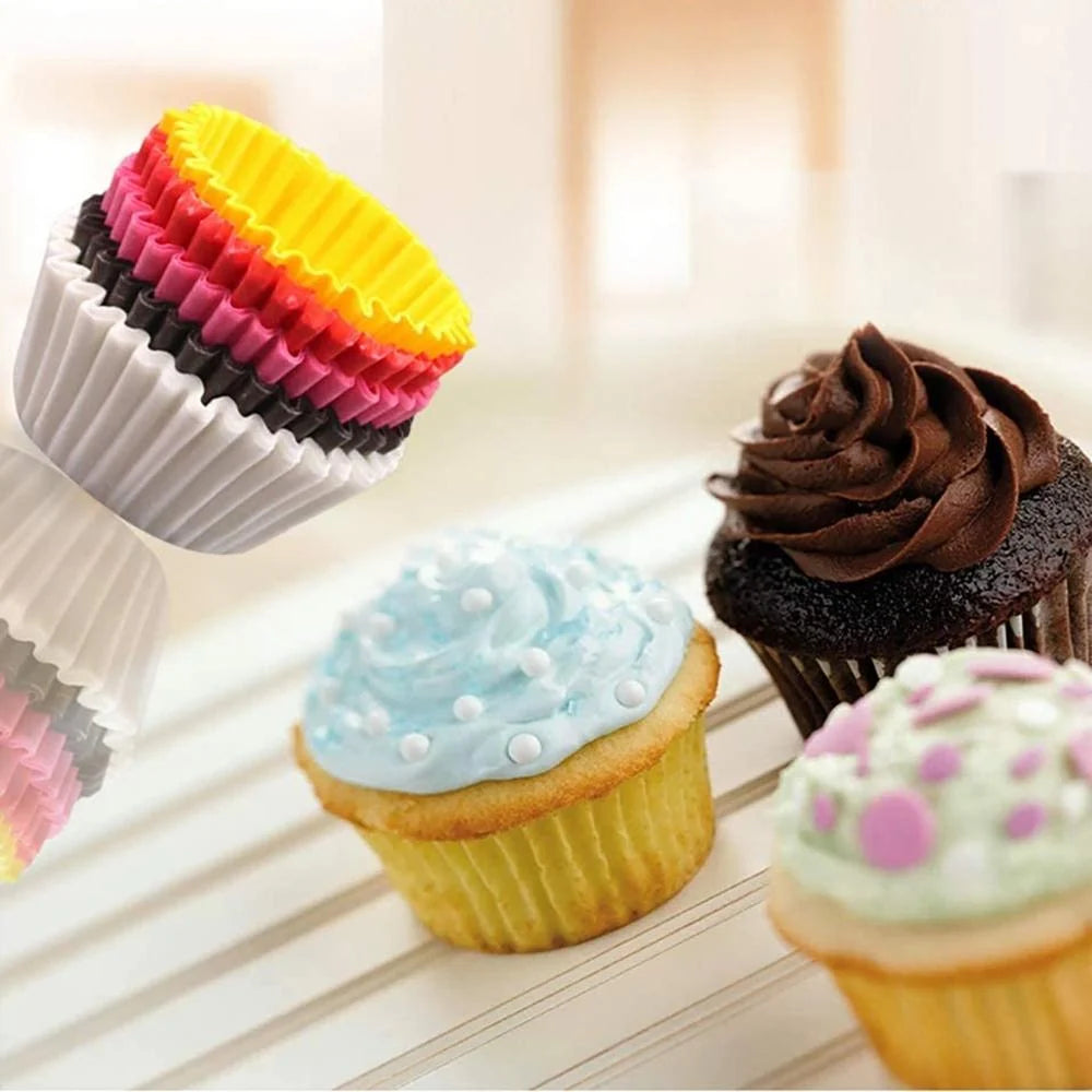 6 Pcs Paper Cupcake Liner - White