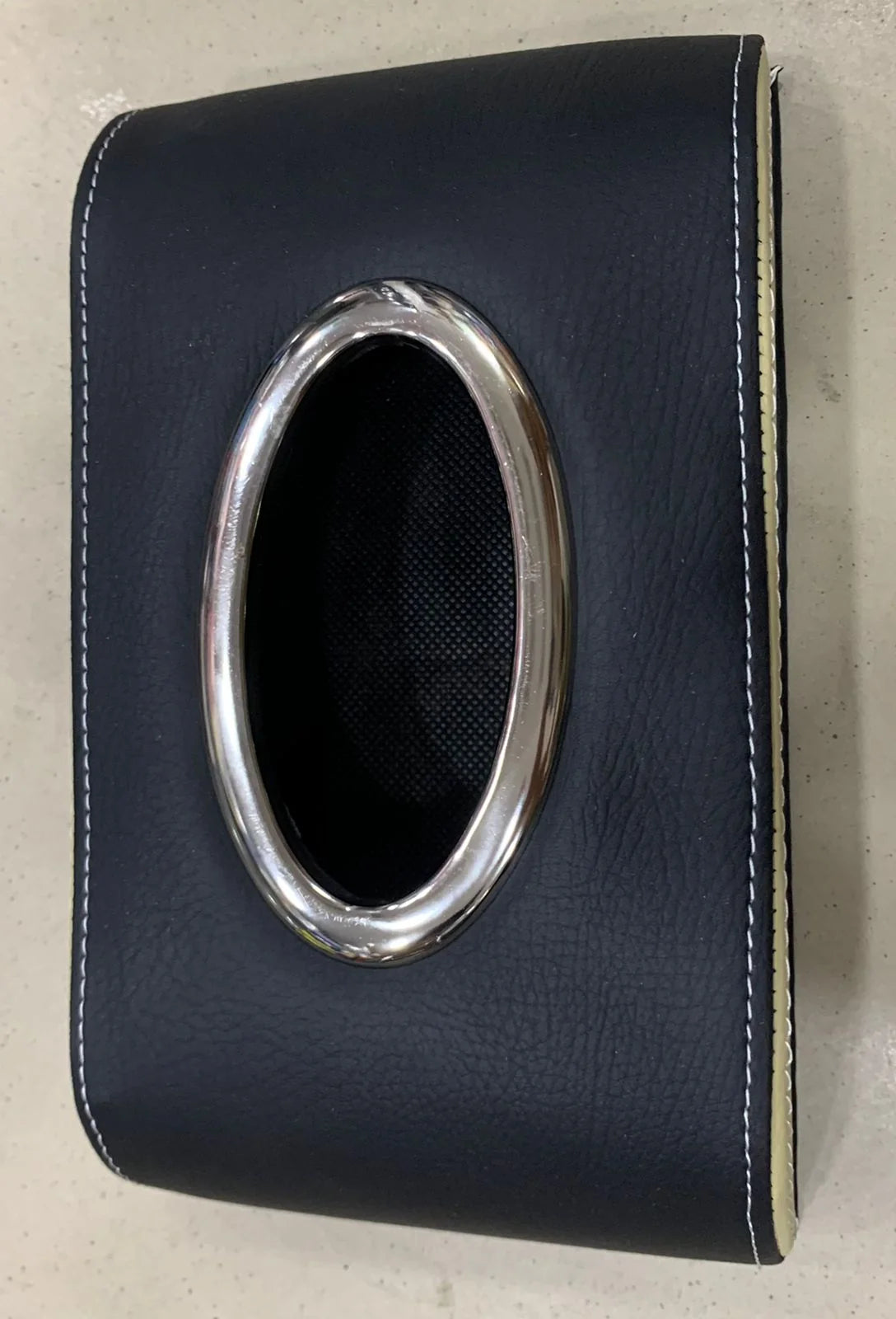 Car Tissue Holder Case Box 5CM Black Beige