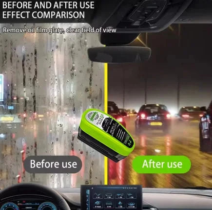 Buy 1 Get 1 Free Automotive Oil Film Cleaning Brush & Glass Polish