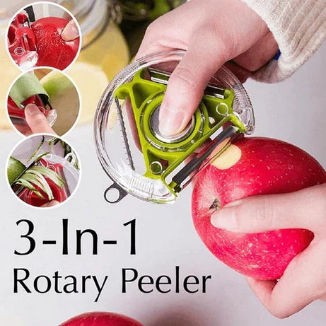 Pack of 3 Stainless Steel 3-in-1 Vegetable & Fruit Peelers