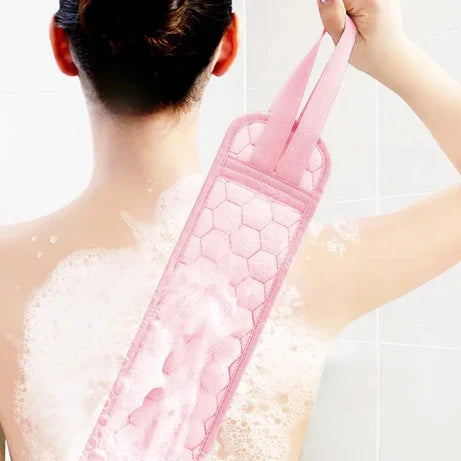 3 Pcs Shower & Bath Kit with Gloves Brush Shower Ball & Back Scrubber