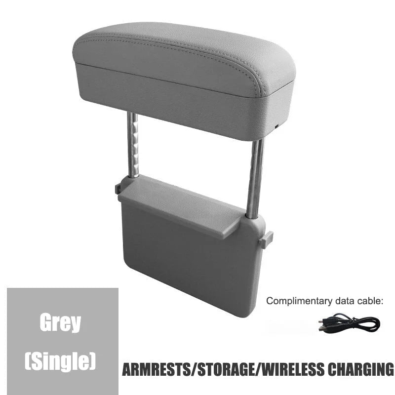 Car Driving Elbow Rest, Armrest Box, Wireless Charging Storage Box, Car Seat Gap Storage Storage Box