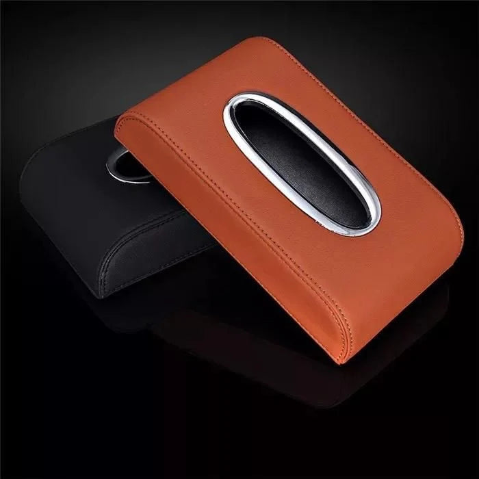 Car Tissue Holder Case Box 5CM Black Beige
