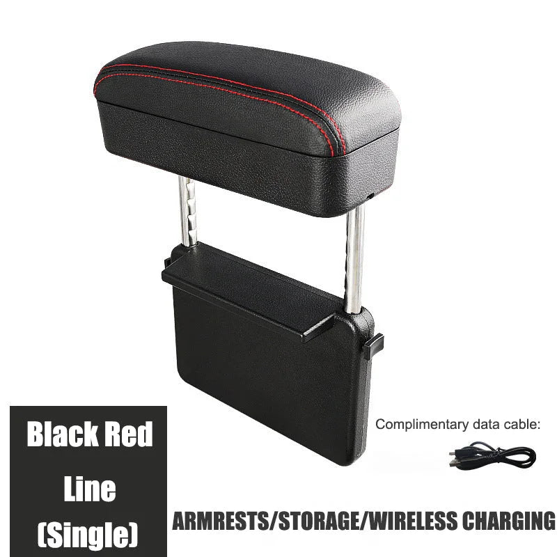 Car Driving Elbow Rest, Armrest Box, Wireless Charging Storage Box, Car Seat Gap Storage Storage Box