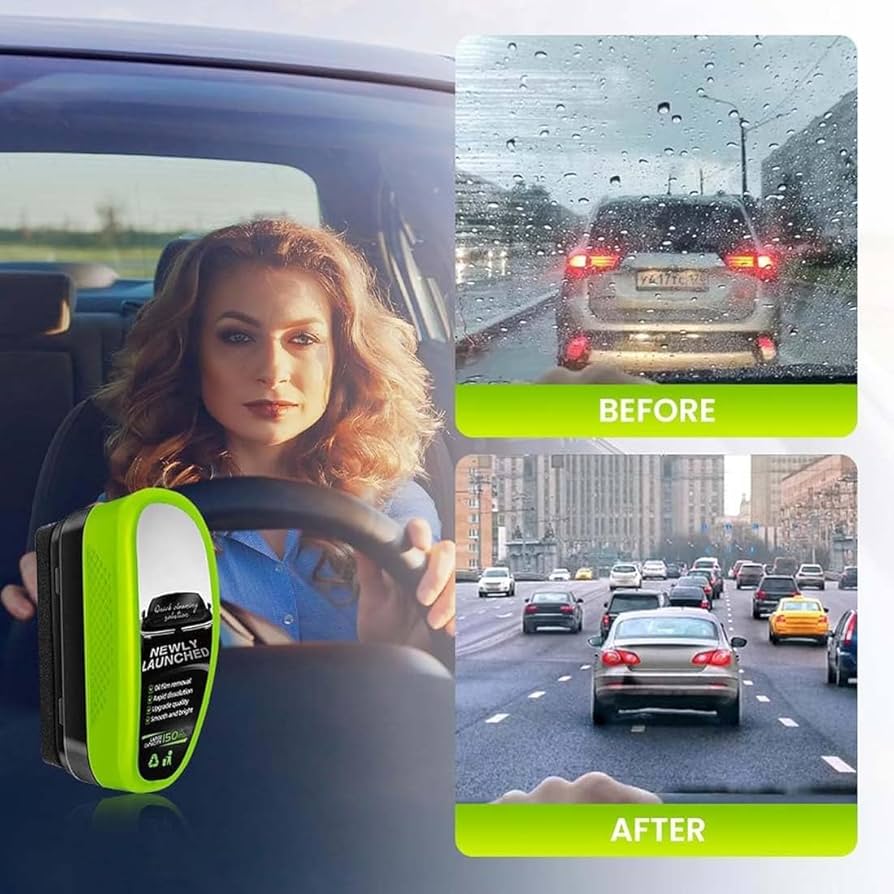 Buy 1 Get 1 Free Automotive Oil Film Cleaning Brush & Glass Polish