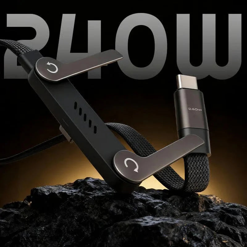 2-in-1 Fast Charging Cable with Phone Stand