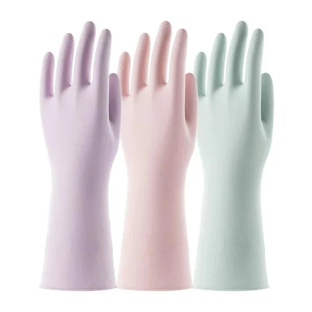 PVC Heat Resistant Multipurpose Cleaning Gloves for Kitchen Use
