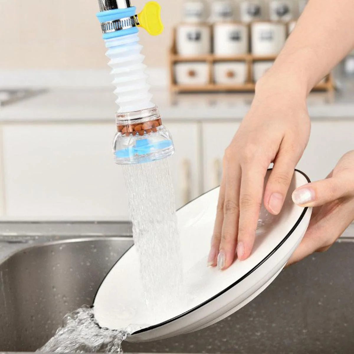 Buy 1 Get 1 Free Offer Imported Fan Faucet With Clip 360 Adjustable Flexible Kitchen Faucet Tap Water Filter