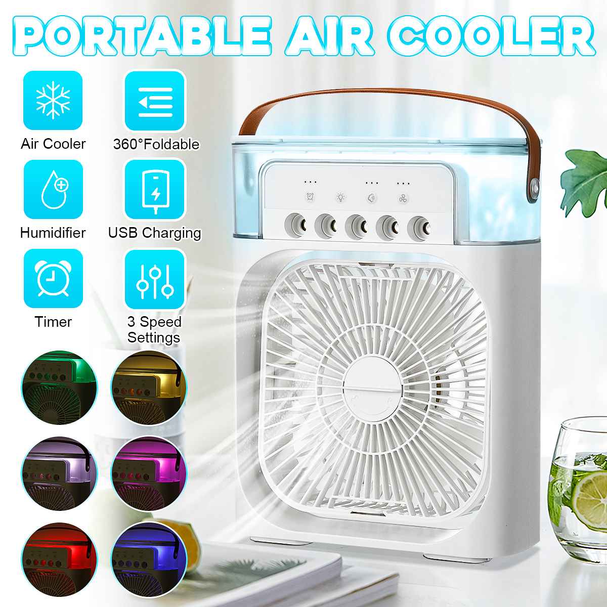 AIR CONDITIONER WATER FAN USB DESK WITH 3 SPRAYS