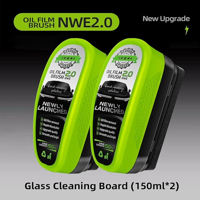 Buy 1 Get 1 Free Automotive Oil Film Cleaning Brush & Glass Polish