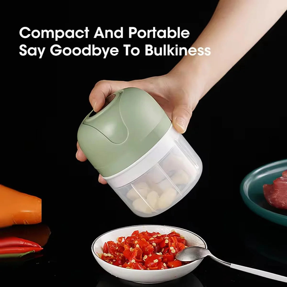 Cordless Mini Electric Vegetable Chopper