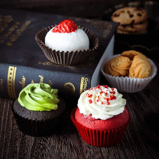 6 Pcs Paper Cupcake Liner - White