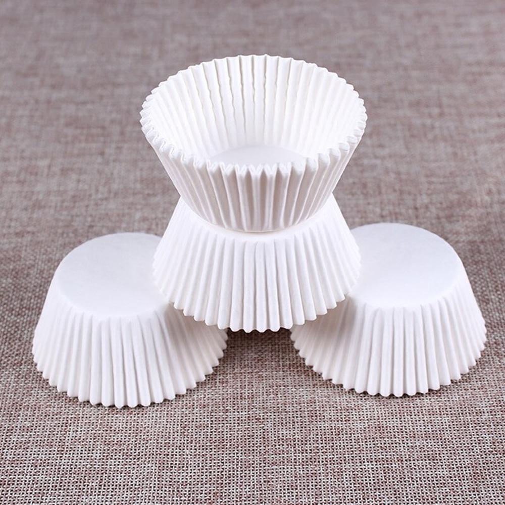 6 Pcs Paper Cupcake Liner - White