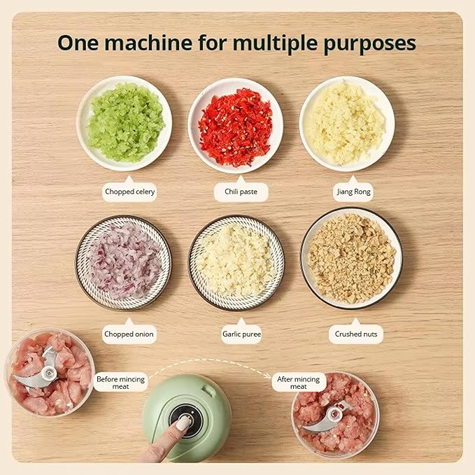 Cordless Mini Electric Vegetable Chopper