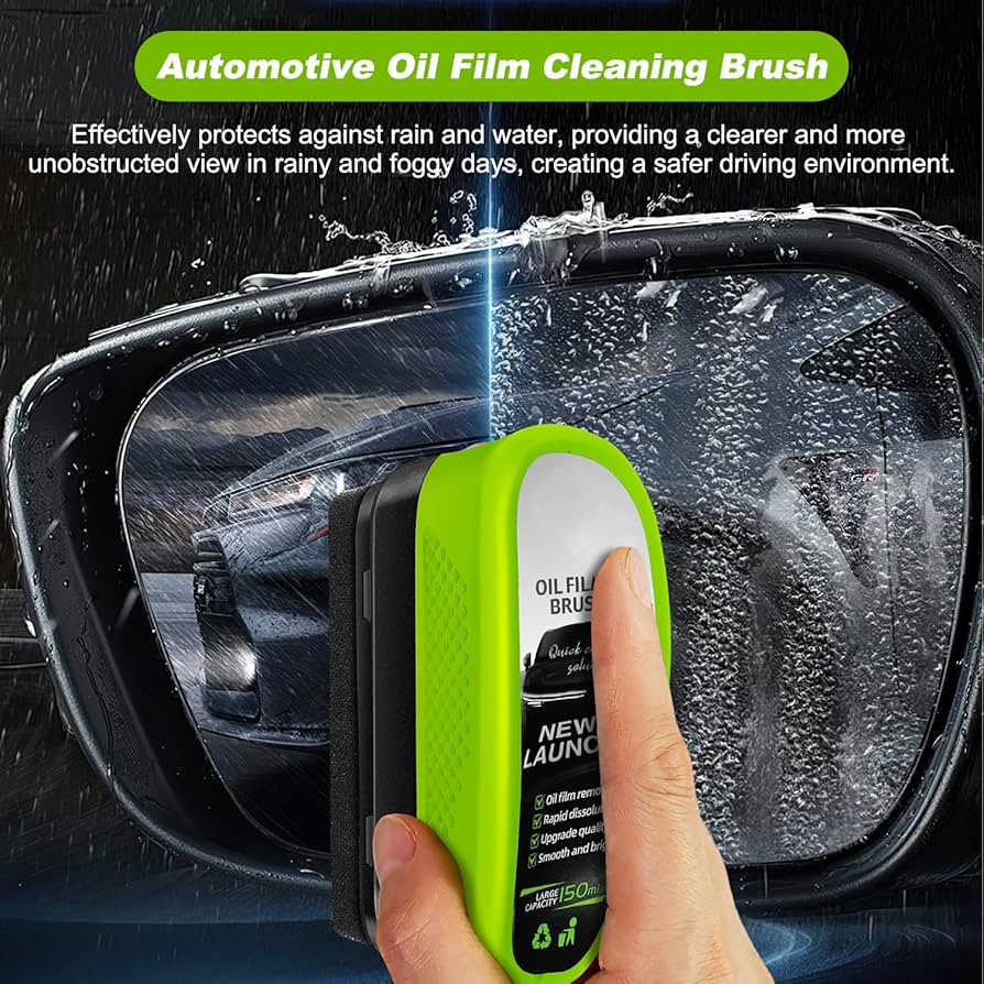 Buy 1 Get 1 Free Automotive Oil Film Cleaning Brush & Glass Polish