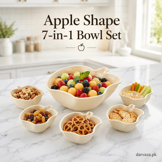 Apple Bowl Set 7 in 1 – Premium Serving Bowls for Snacks, Fruits & Dips