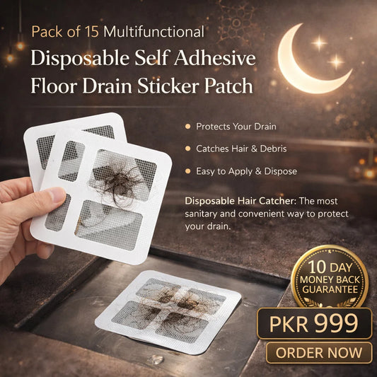 Self-Adhesive Floor Drain Stickers – Pack of 18