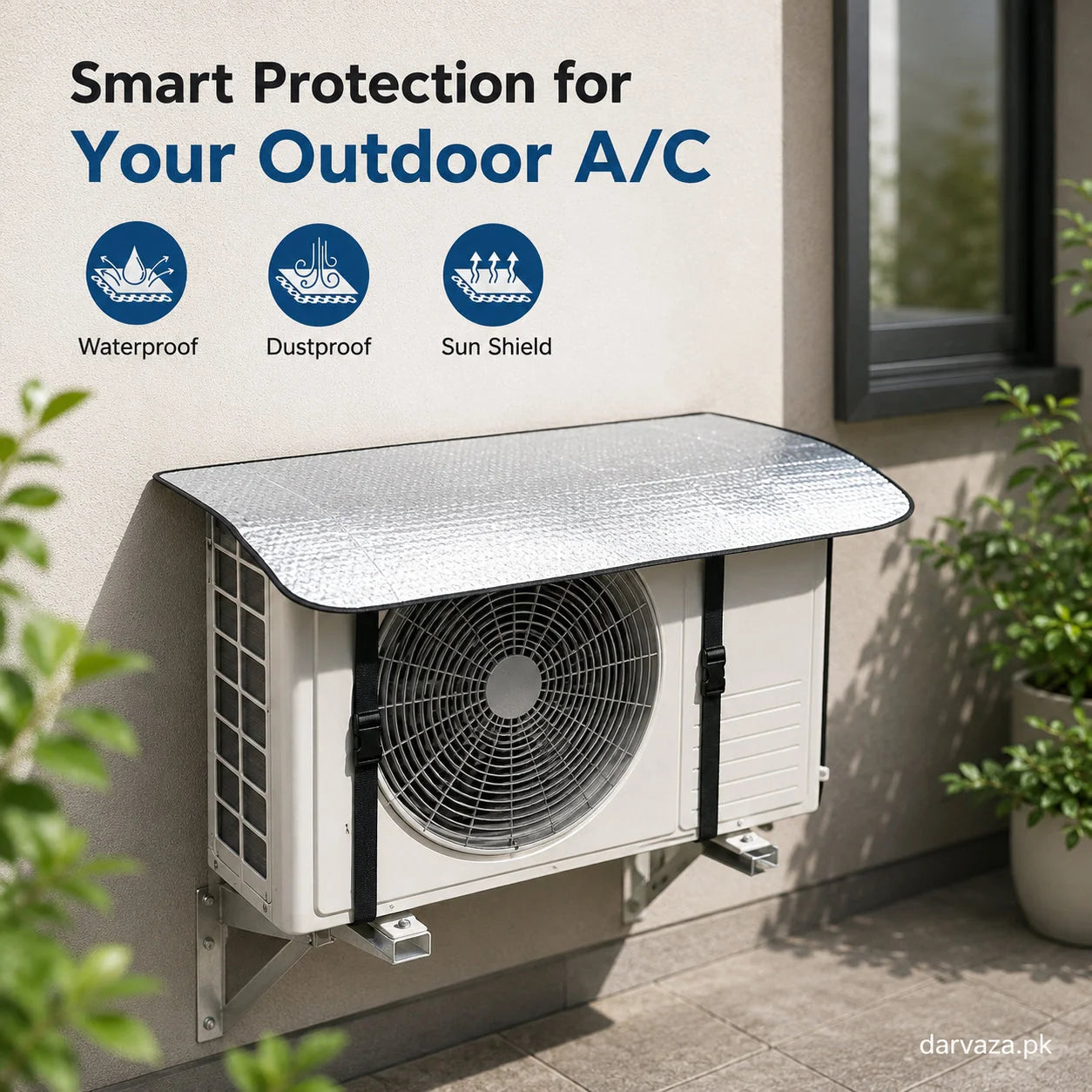 AC Outdoor Cover – Heat Insulation & Dust Protector