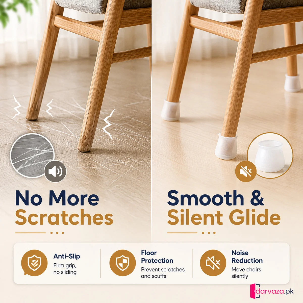 Anti Slip Silicone Chair Covers 38 Pcs