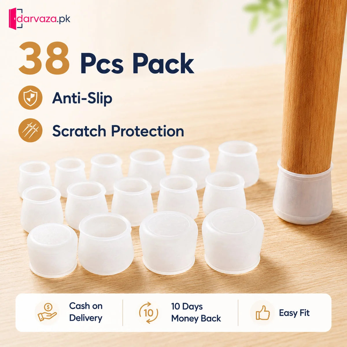 Anti Slip Silicone Chair Covers 38 Pcs