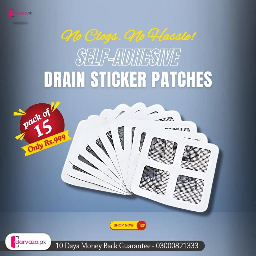 Self-Adhesive Floor Drain Stickers – Pack of 18