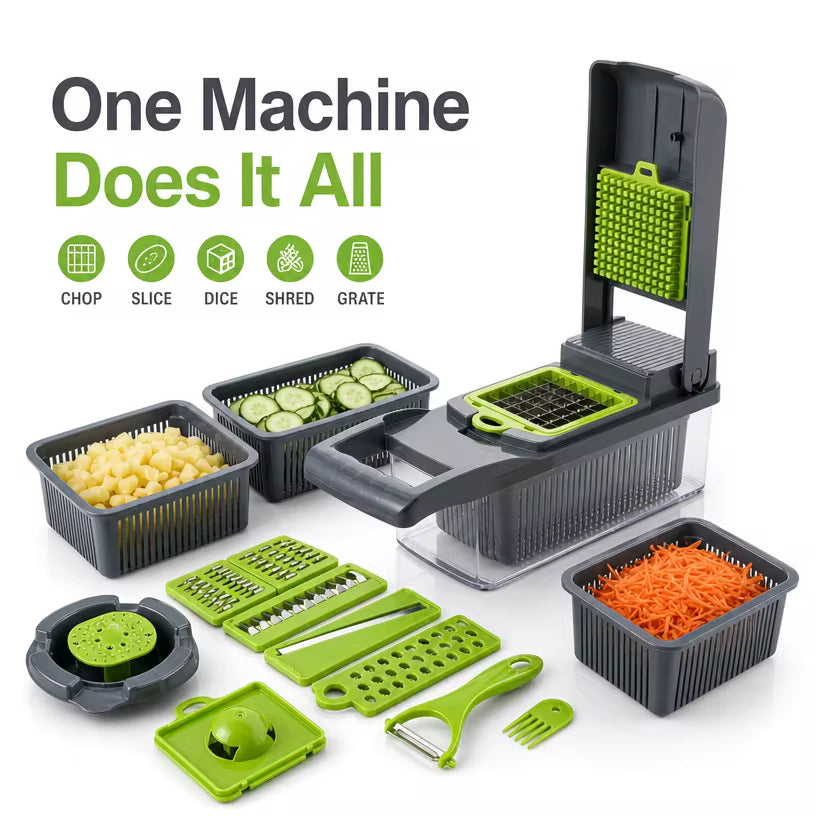 16-in-1 Vegetable Chopper – Slice, Dice & Julienne