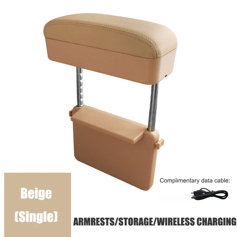 Car Driving Elbow Rest, Armrest Box, Wireless Charging Storage Box, Car Seat Gap Storage Storage Box