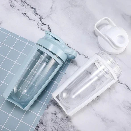 600ml Protein Shaker Bottle with Whisk Mixing Ball for Sports