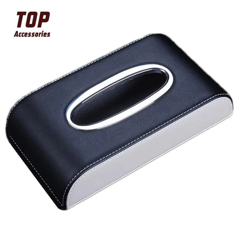 Car Tissue Holder Case Box 5CM Black Beige