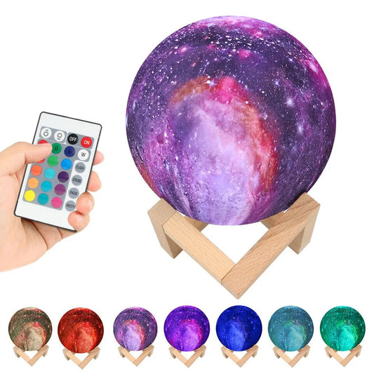 Earth Lamp 3D Print Star Moon Lamp