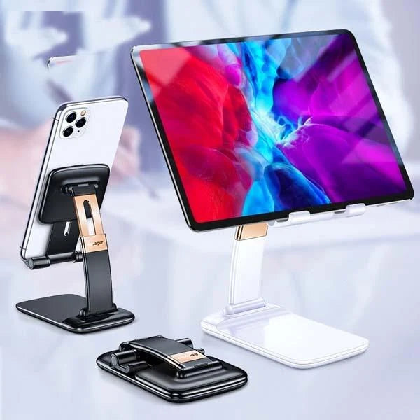 Fully Foldable Compact iPad And Cell Phone Adjustable Stand.