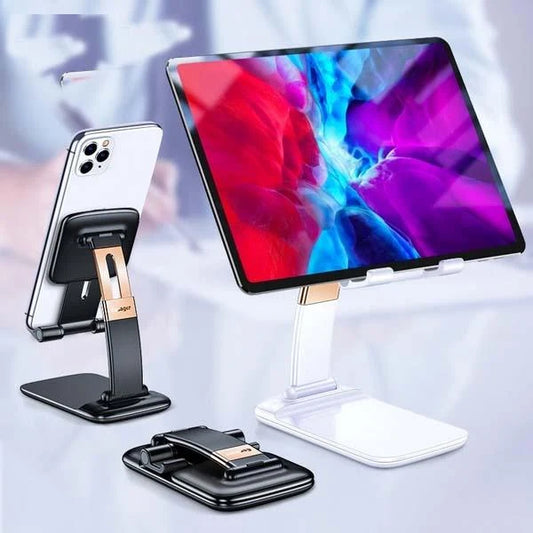Fully Foldable Compact iPad And Cell Phone Adjustable Stand.