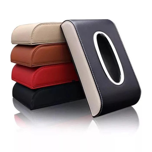 Car Tissue Holder Case Box 5CM Black Beige