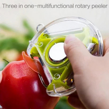 Pack of 3 Stainless Steel 3-in-1 Vegetable & Fruit Peelers